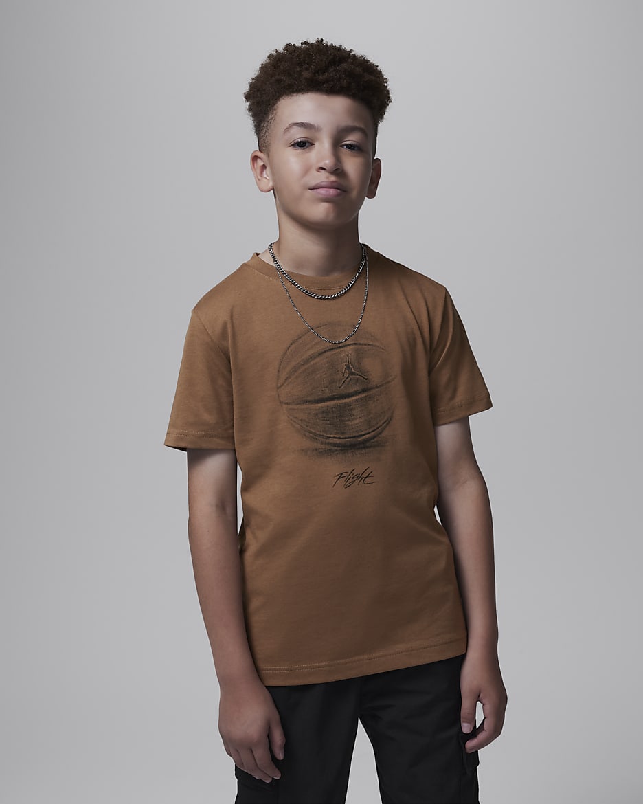 Jordan Big Kids' Game of Flight T-Shirt - Archaeo Brown