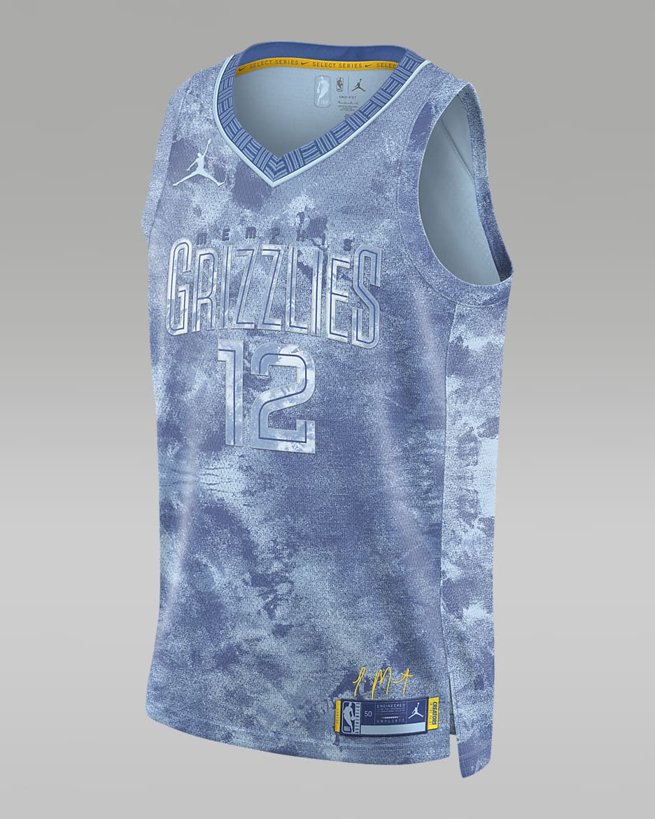เสื้อแข่งผู้ชาย Nike Dri-FIT NBA Swingman Ja Morant Memphis Grizzlies 2023 Select Series - Cobalt Tint