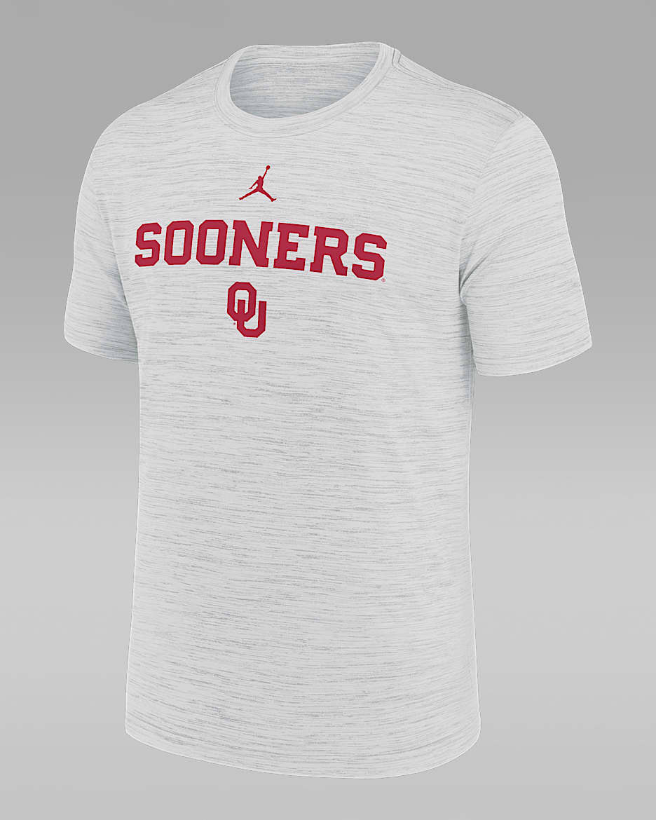 Oklahoma Sideline Velocity Men's Jordan Brand Dri-FIT College T-Shirt - White