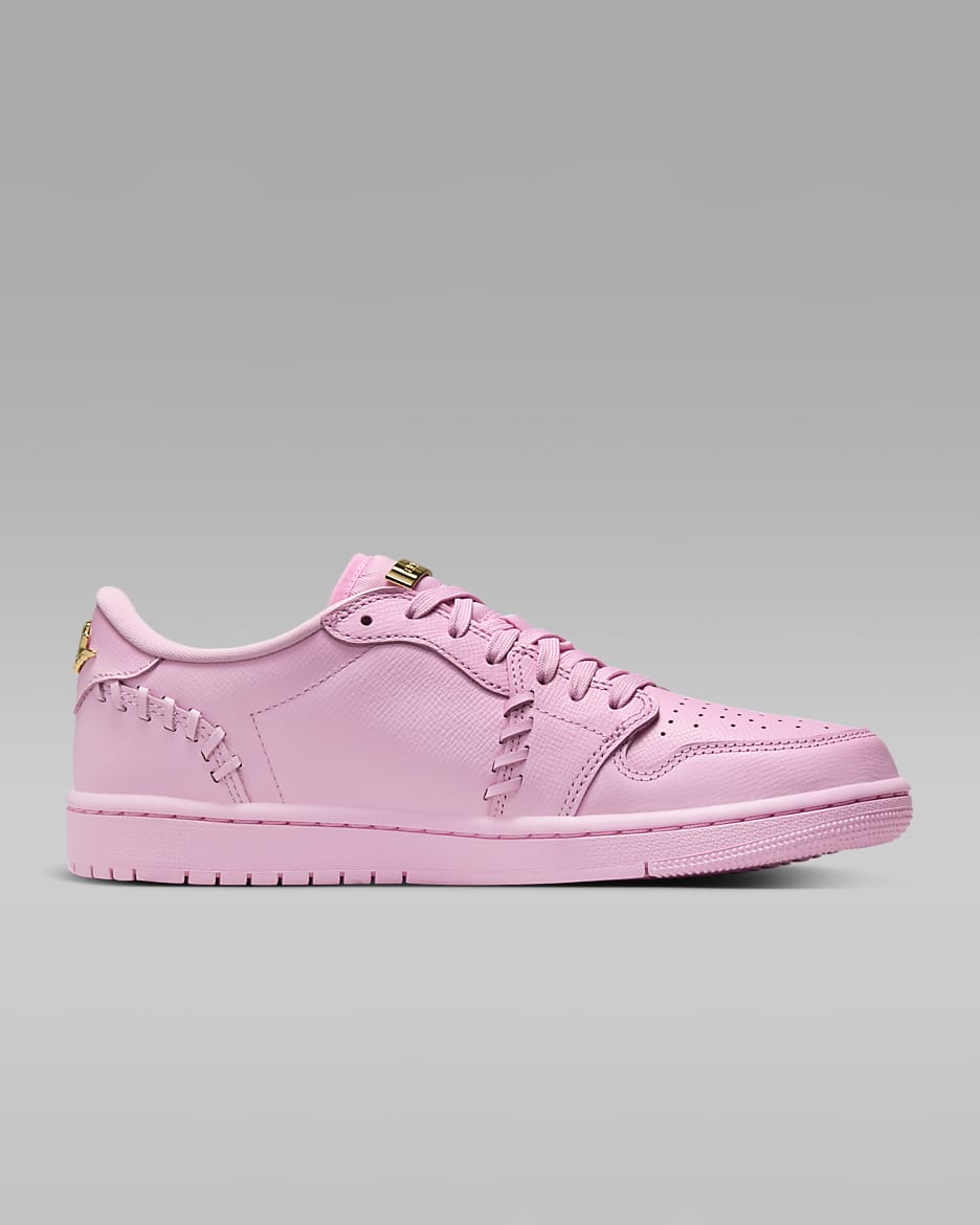 Air Jordan 1 Low Method of Make Women's Shoes - Perfect Pink/Metallic Gold