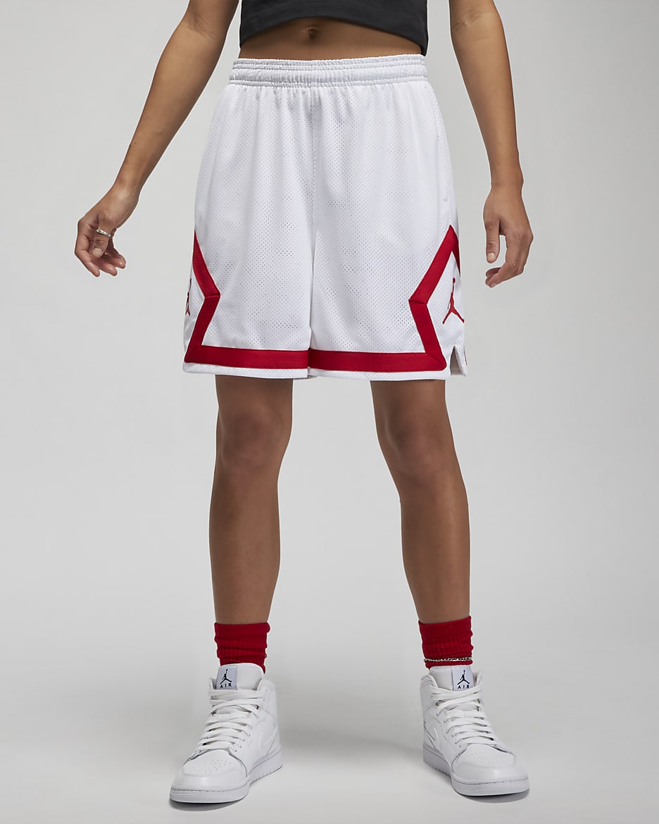 Jordan (Her)itage Women's Diamond Shorts - White/Gym Red