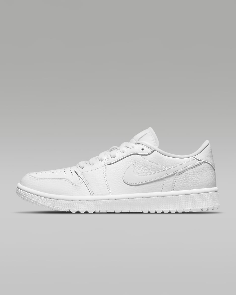 Air Jordan 1 Low G Golf Shoes - White/White