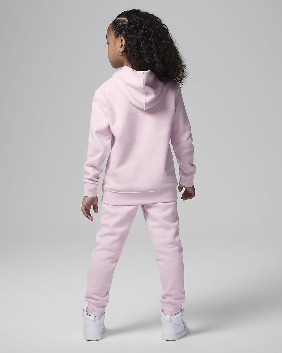 Jordan MJ Brooklyn Fleece Little Kids' 2-Piece Pullover Hoodie Set - Pink Foam