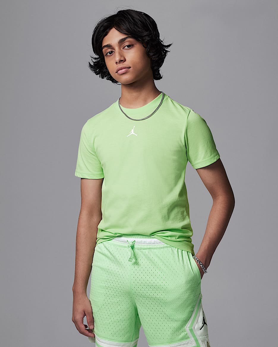 T-Shirt Core Jordan Dri-FIT για μεγάλα παιδιά - Vapor Green