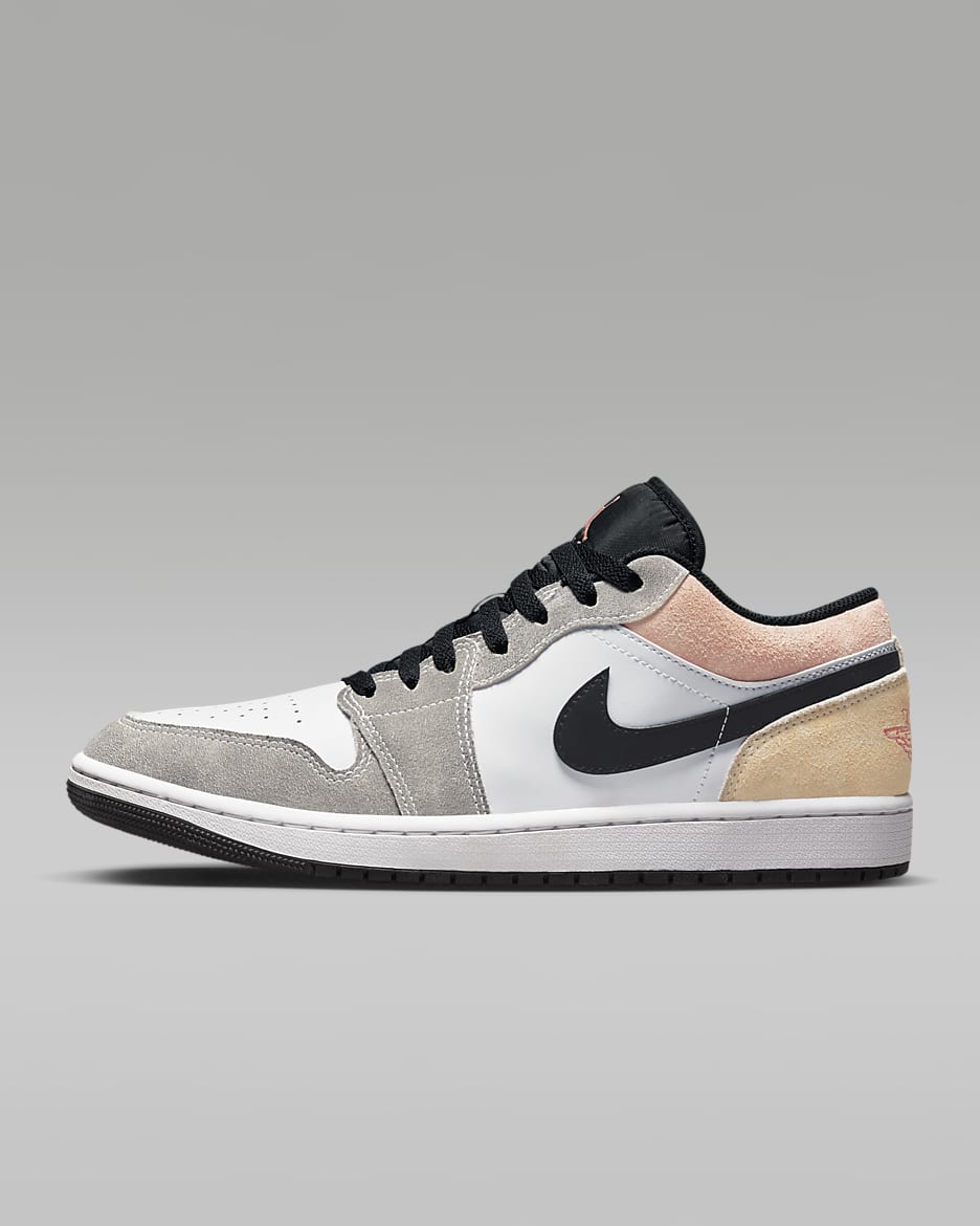 Air Jordan 1 Low SE Men's Shoes - Black/Magic Ember/White/Sundial