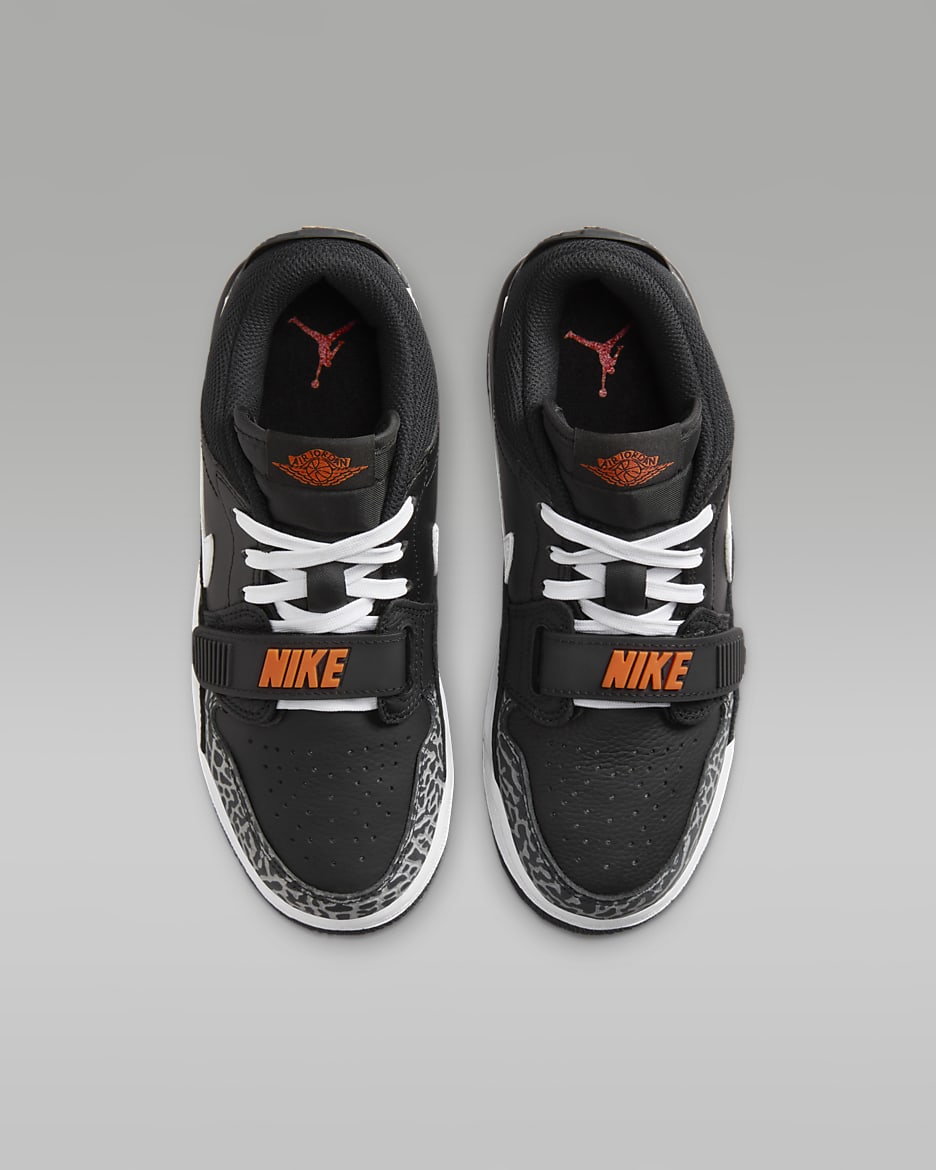 Air Jordan Legacy 312 Low Schuh für ältere Kinder - Schwarz/Wolf Grey/Safety Orange/Weiß