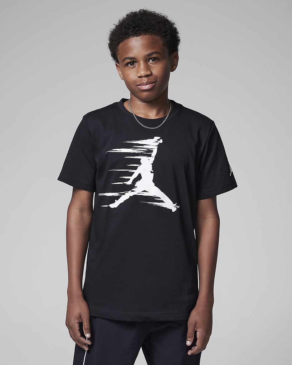 Jordan MVP Big Kids' Motion Jumpman T-Shirt - Black