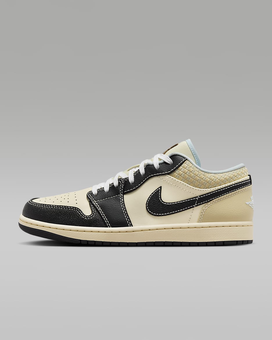 Air Jordan 1 Low SE Men's Shoes - Coconut Milk/Muslin/Team Gold/Black