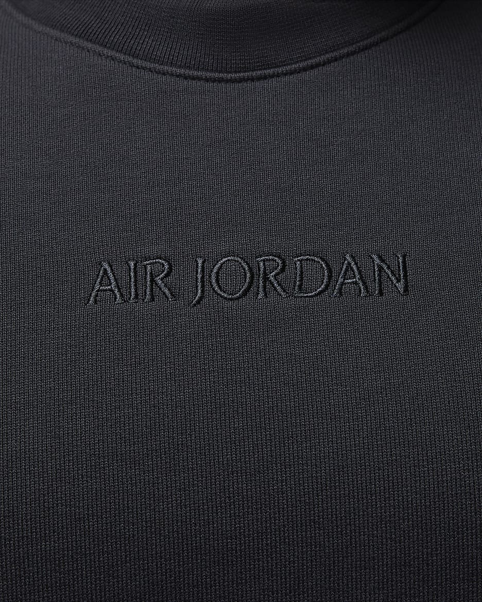 Air Jordan Wordmark Men's Fleece Crewneck Sweatshirt - Off Noir