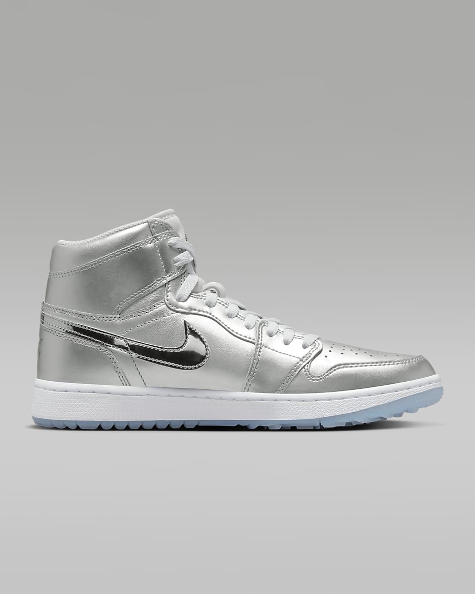 Tenis de golf para hombre Air Jordan 1 High G NRG - Plata metalizado/Polvo fotón/Blanco/Plata metalizado