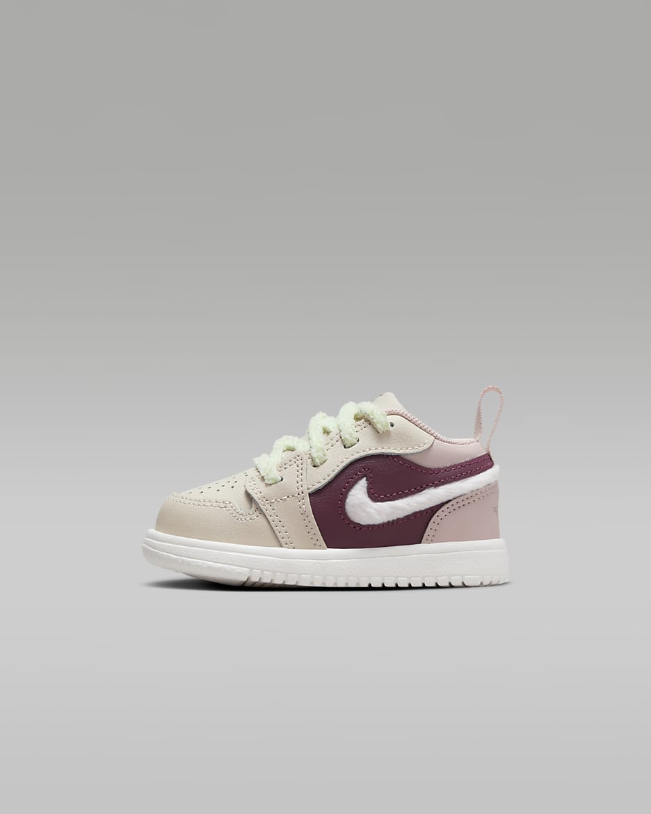 Tenis para bebé e infantil Jordan 1 Low Alt SE - Café claro leyenda/Rosa Oxford/Burdeos/Espuma rosa
