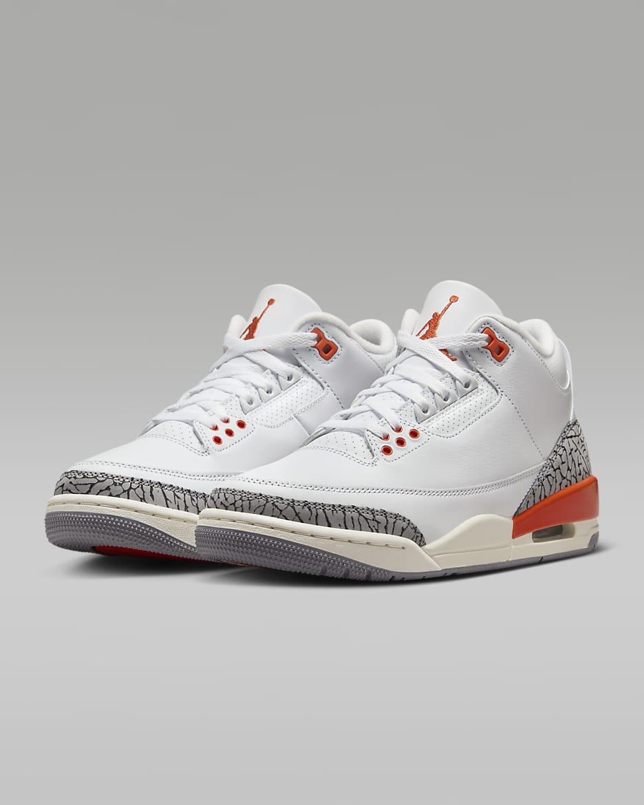 Calzado para mujer Air Jordan 3 Retro - Blanco/Vela/Gris cemento/Arcilla cósmico