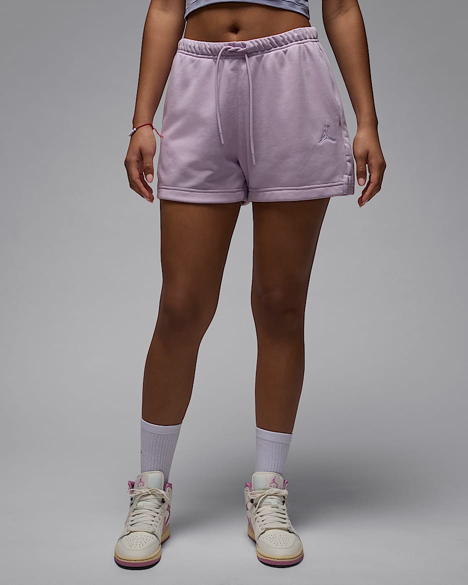 Shorts para mujer Jordan Brooklyn Fleece - Muñeca/Blanco