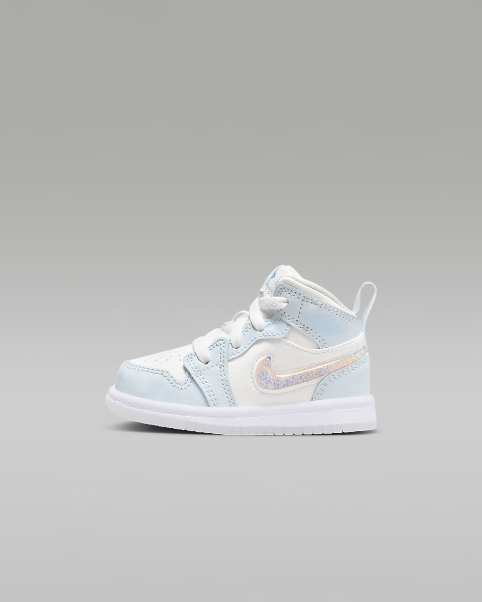 Jordan 1 Mid SE Baby/Toddler Shoes - Blue Tint/Summit White/White/Ice Blue