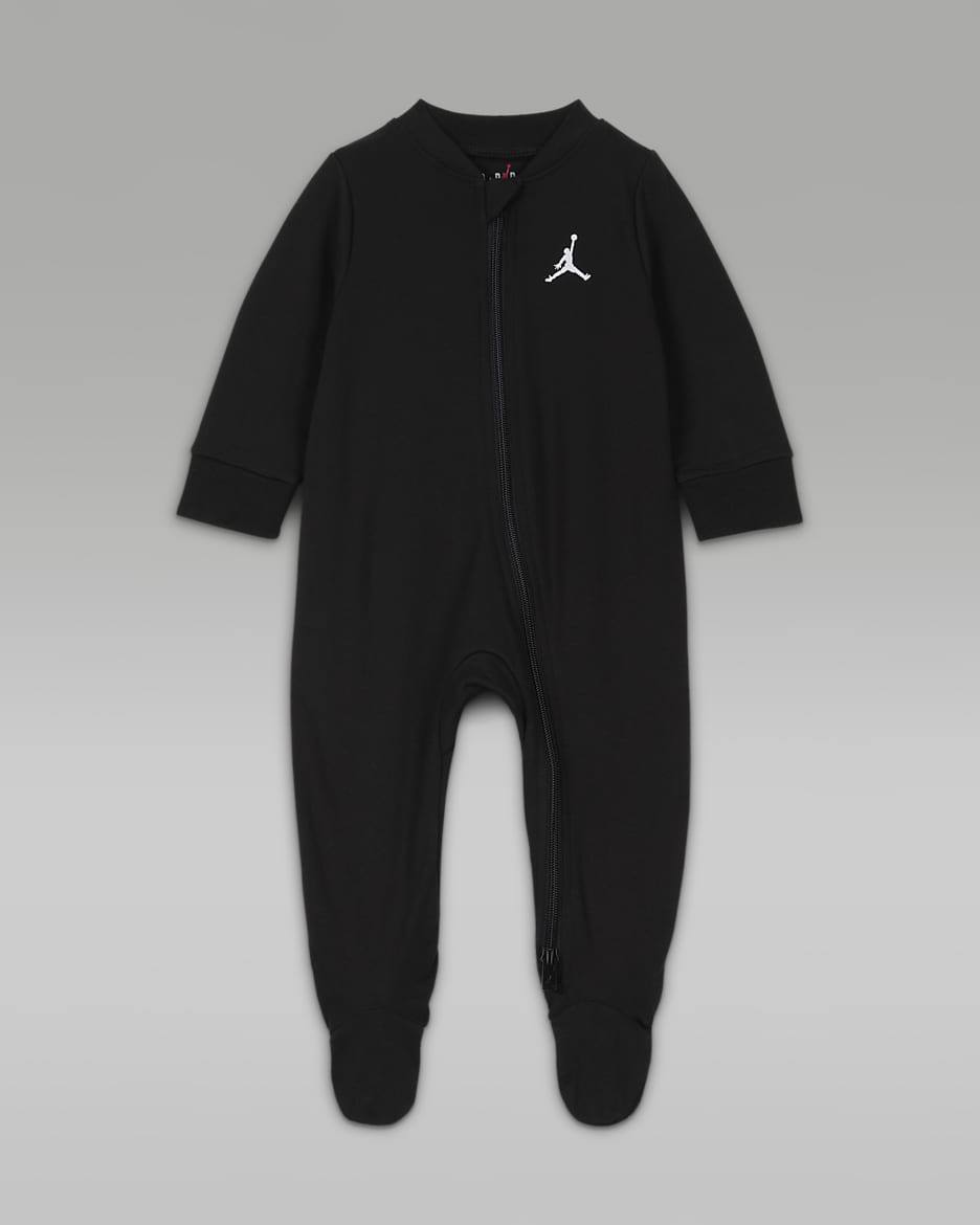 Coverall med tossor Jordan Jumpman för baby (0–9 mån) - Svart