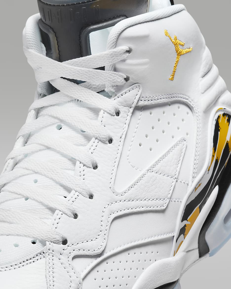 Chaussure Jumpman MVP pour homme - Blanc/Noir/Yellow Ochre