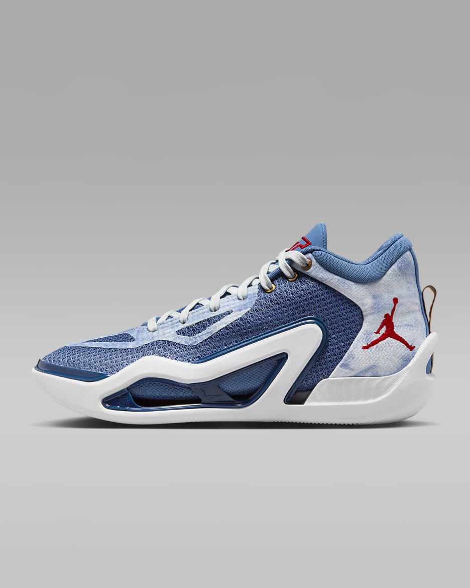 Tatum 1 'Denim' PF Basketball Shoes - Stone Blue/Mystic Navy/Photon Dust/University Red