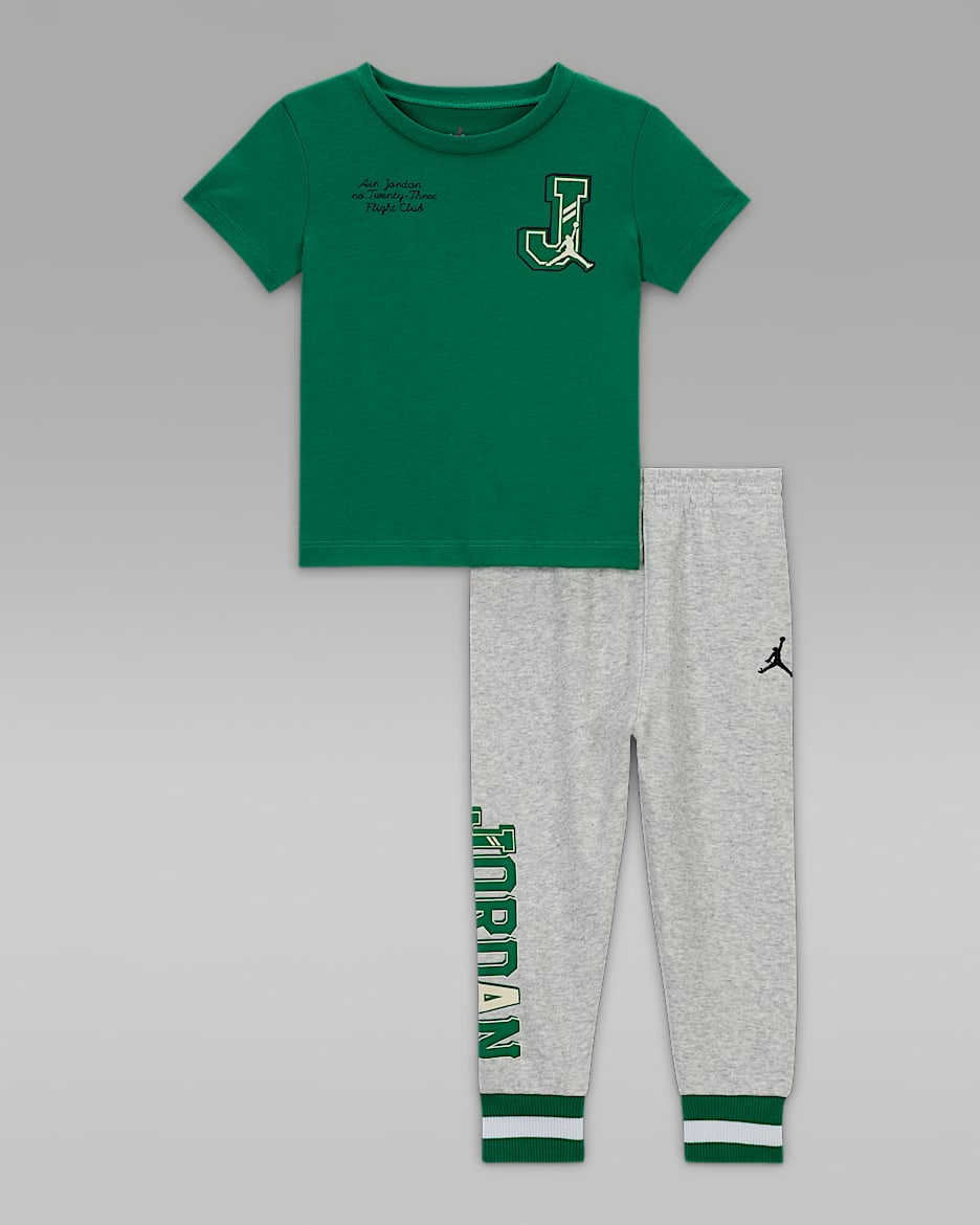 Conjunto de pants de 2 piezas para bebé Jordan Court of Legends - Gris claro jaspeado