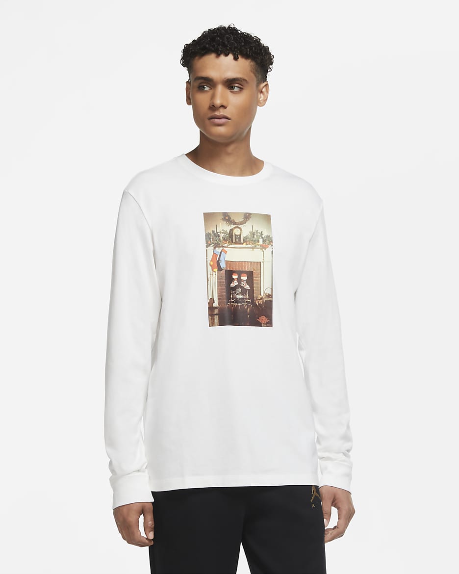 Jordan Jumpman Chimney Men's Long-Sleeve T-Shirt - White