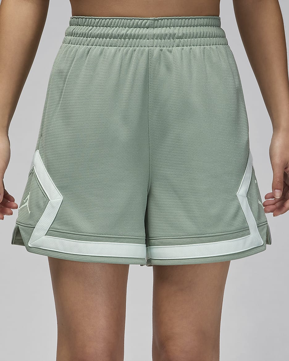 Jordan Sport Diamond Shorts für Damen (ca. 10 cm) - Jade Smoke/Jade Smoke/Barely Green/Barely Green