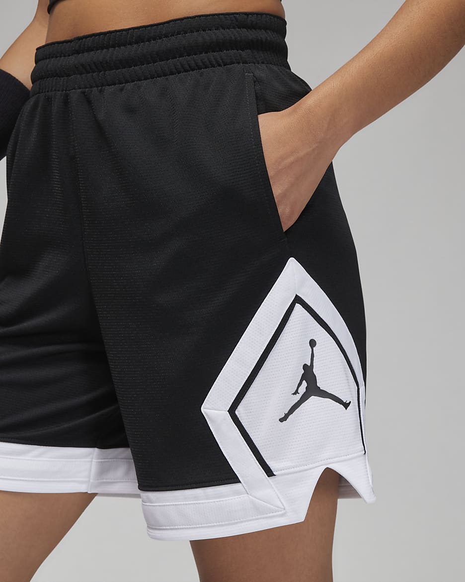 Short Diamond Jordan Sport pour femme - Noir/Blanc/Blanc/Noir