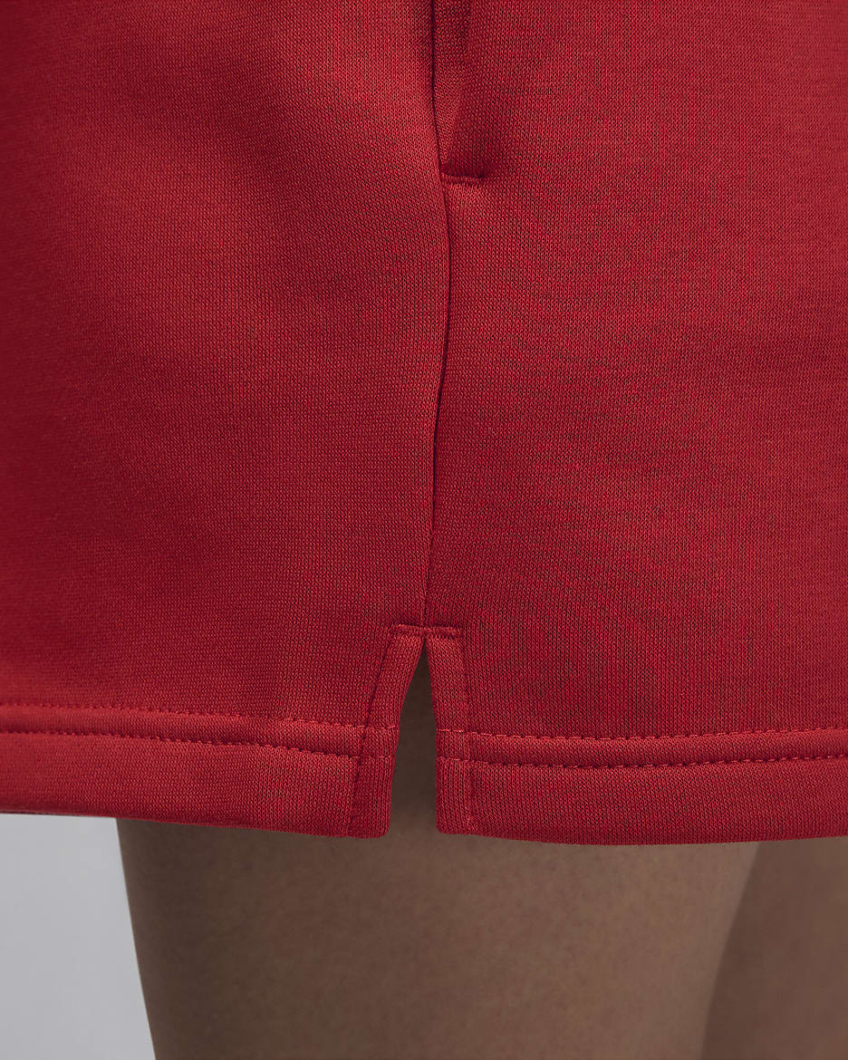 Shorts Jordan Brooklyn Fleece – Donna - Gym Red/Bianco