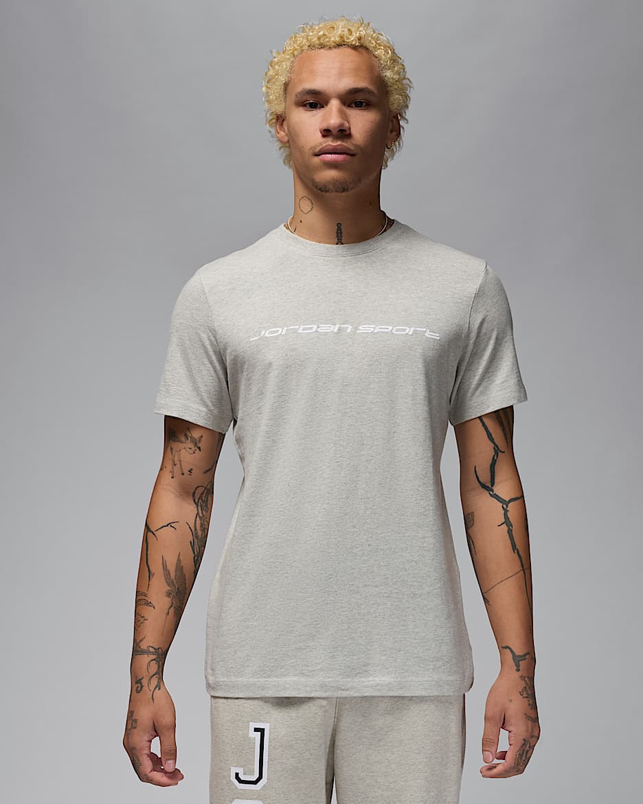 ジョーダン スポーツ メンズ Dri-FIT Tシャツ - グレーヘザー/ホワイト