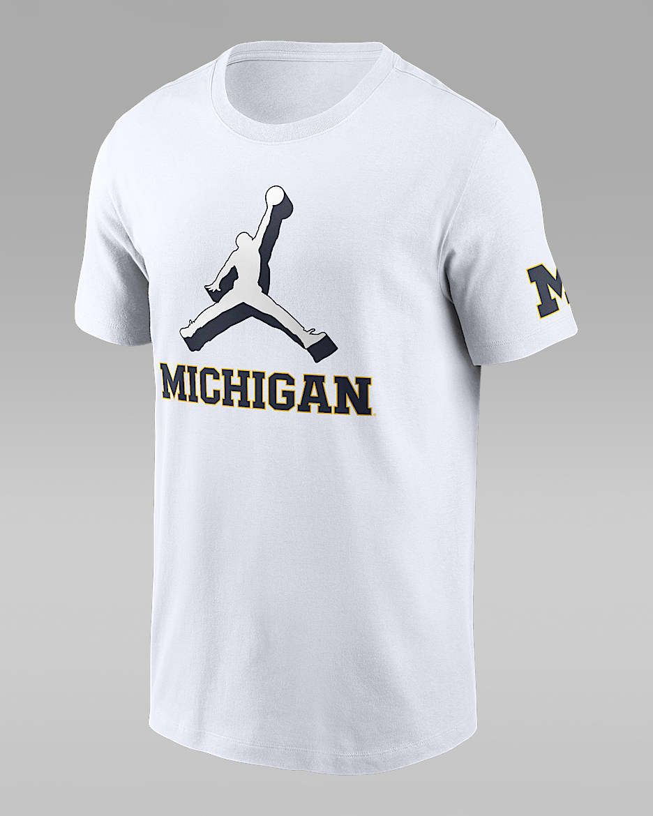 Michigan Primetime Campus 2-Hit Swoosh Men's Nike College T-Shirt - White