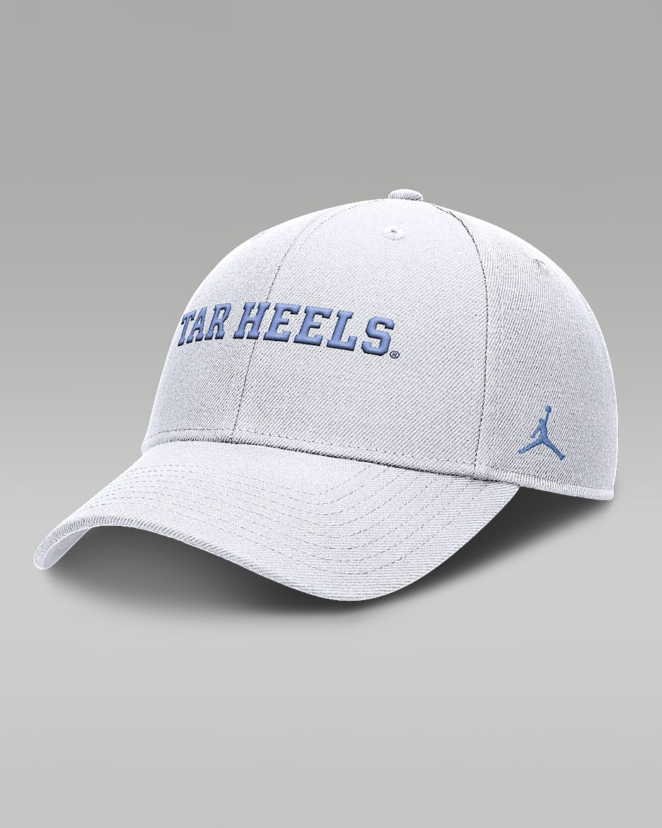 North Carolina On-Field Rise Gameday Men's Jordan Brand Dri-FIT College Trucker Adjustable Hat - White