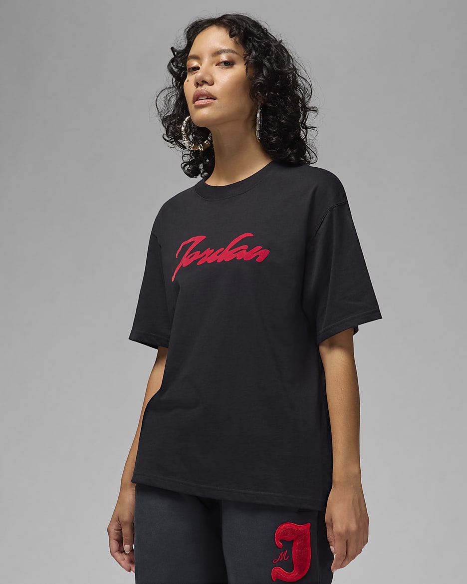 Jordan Women's Graphic T-Shirt - Black/Gym Red