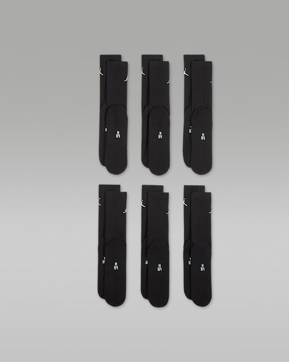 Jordan Everyday Cushioned Crew Socks (6 Pairs)