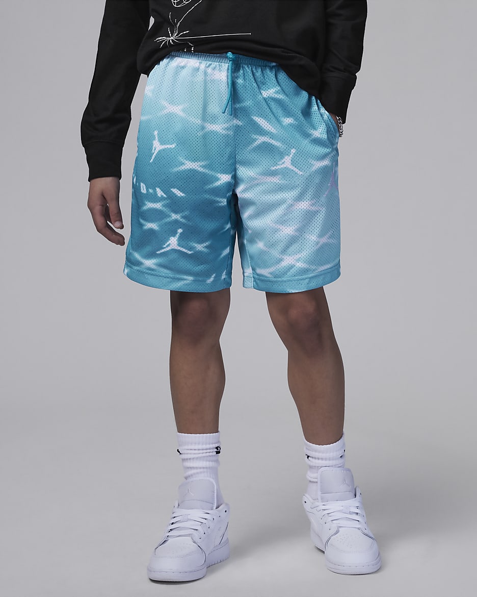 ジョーダン MJ エッセンシャル プリント ショートパンツ ジュニア (ボーイズ) Dri-FIT メッシュ ショートパンツ - アクアトーン