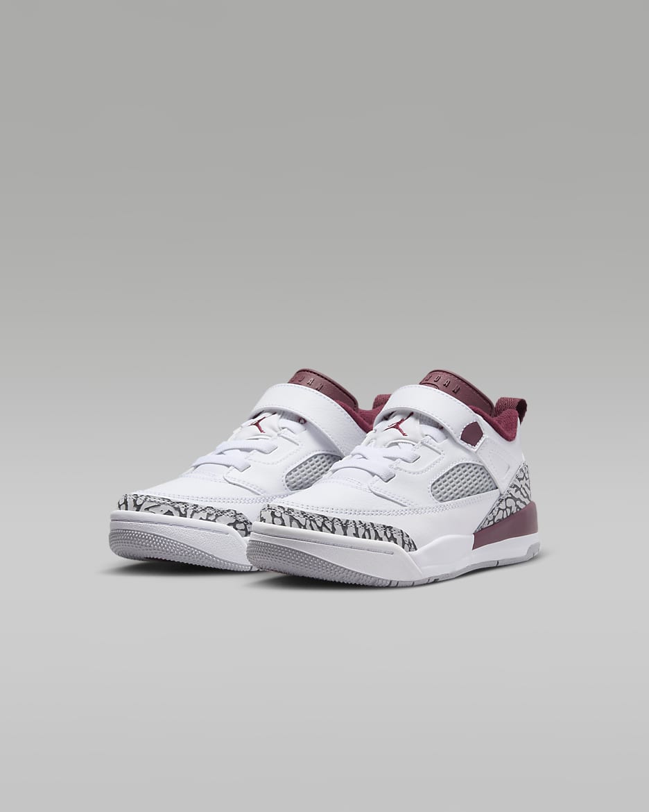 Tenis para niños de preescolar Jordan Spizike Low - Blanco/Gris lobo/Antracita/Rojo team