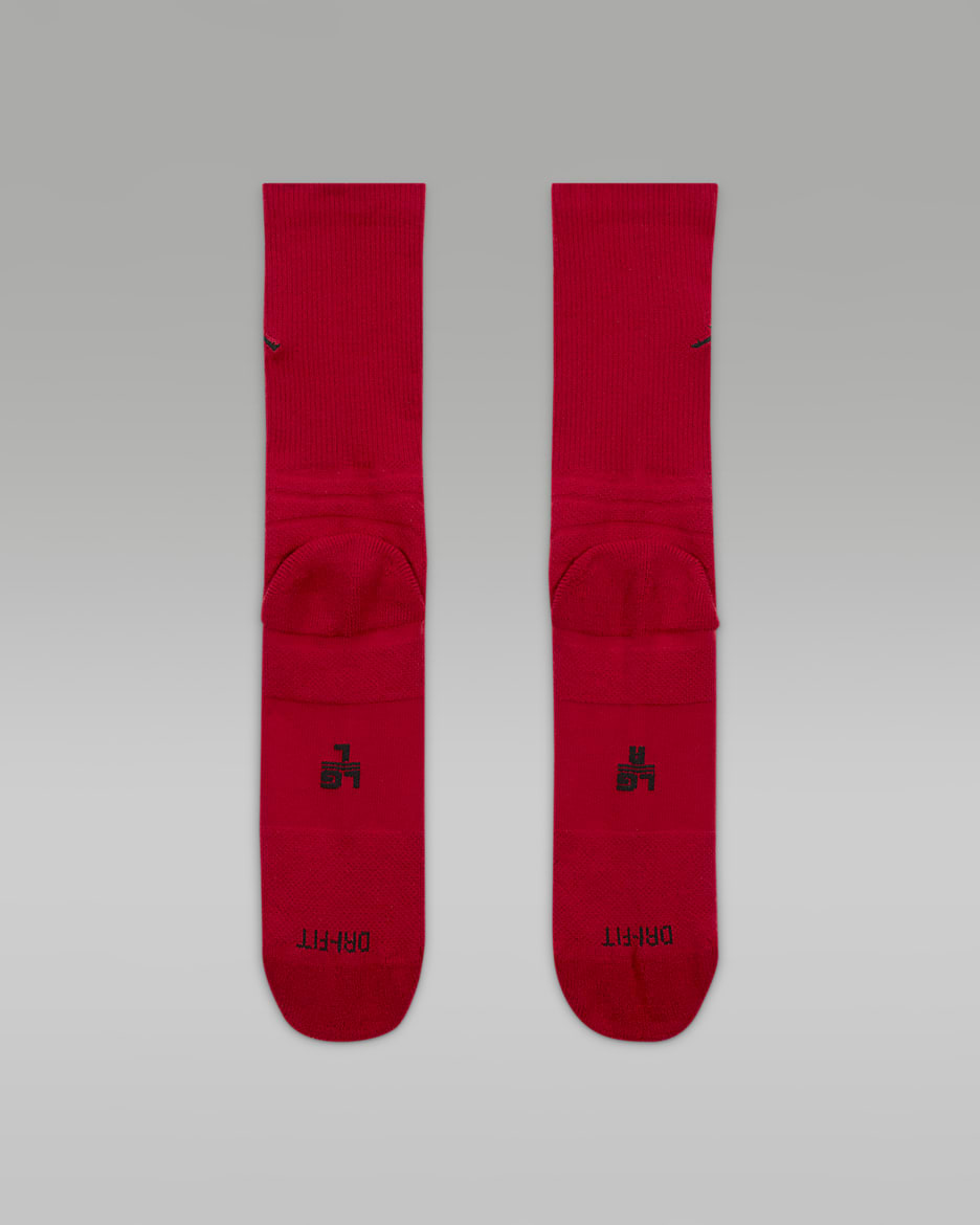 Jordan Flight Crew Basketball Socks - Gym Red/Black