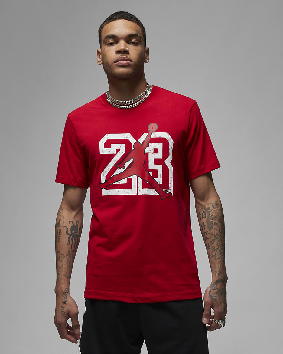 Jordan Flight Essentials 男款 T 恤 - Gym Red/白色