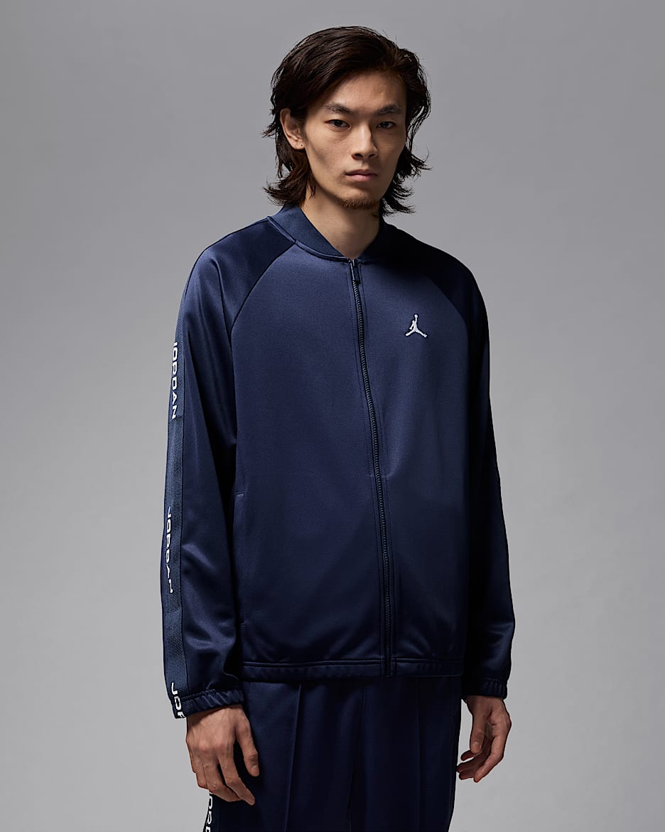 Jordan Essentials Men's Tracksuit Jacket - Midnight Navy/White