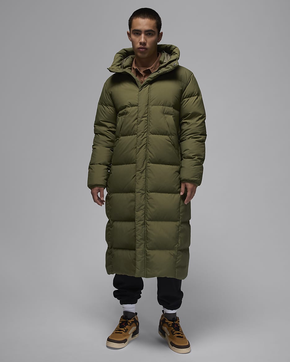 Jordan Flight Men's Down Parka - Medium Olive