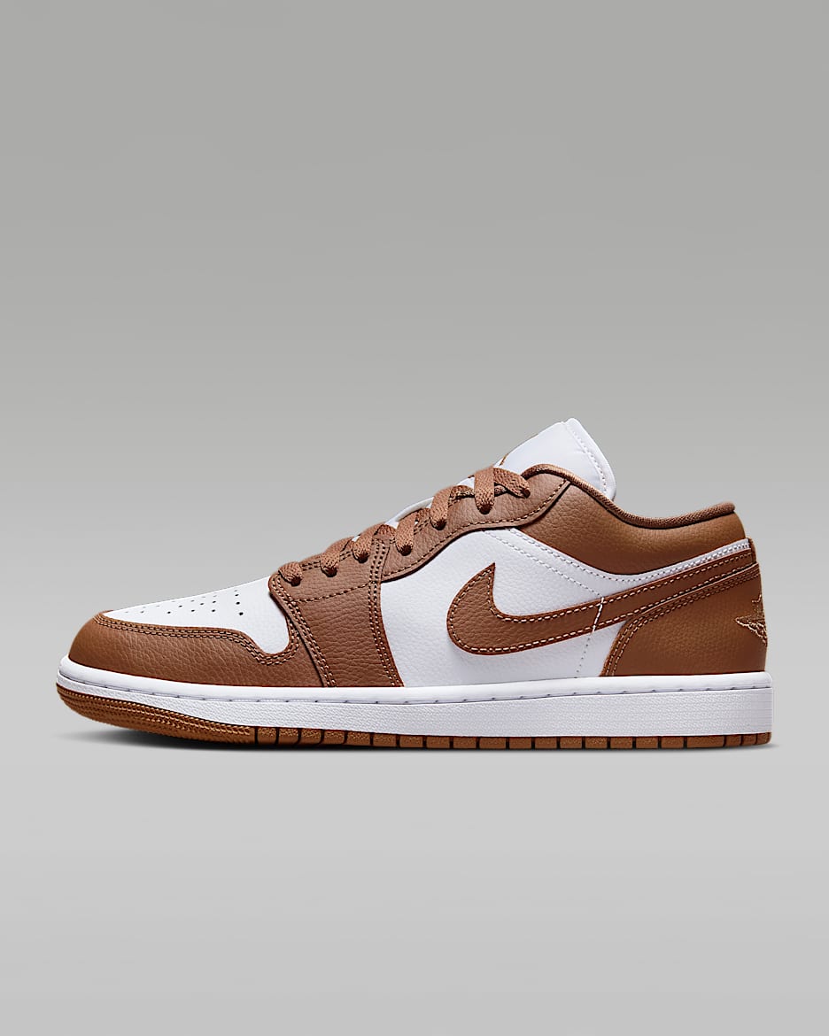 Air Jordan 1 Low-sko til kvinder - Archaeo Brown/hvid/Archaeo Brown