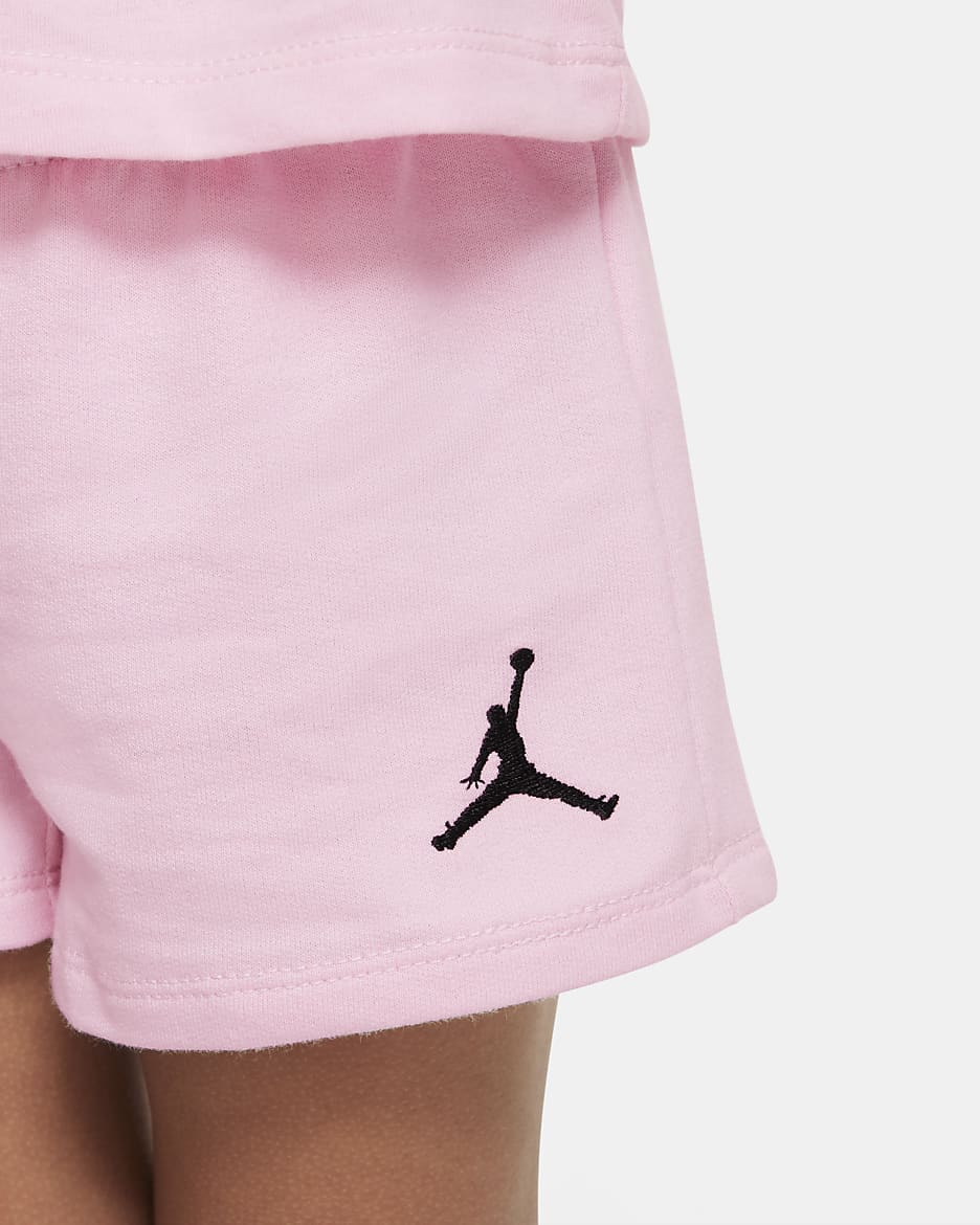 Jordan-sæt med T-shirt og shorts til babyer (12-24 mdr.) - Pink Foam