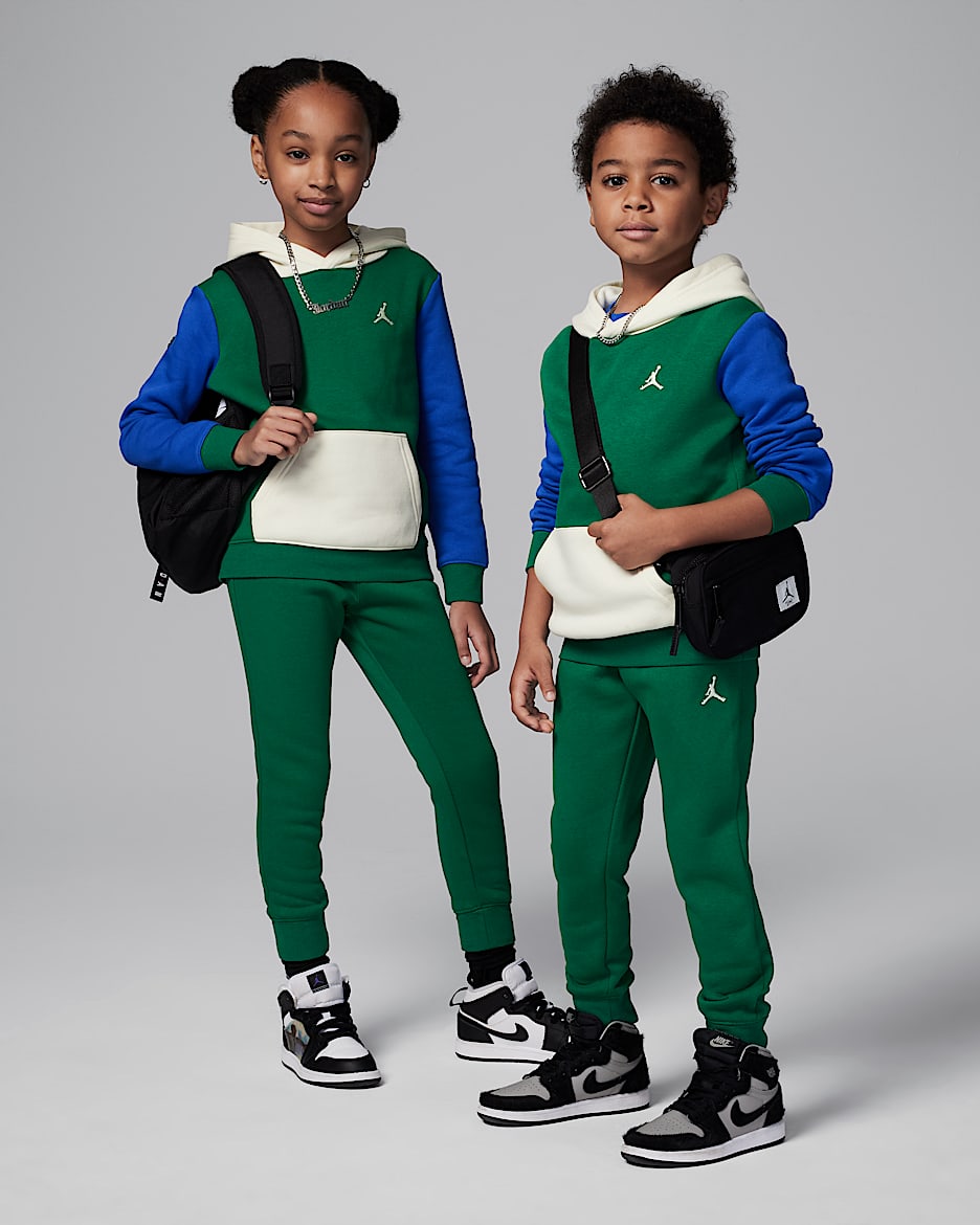 Ensemble deux pièces avec sweat à capuche Jordan Brooklyn Fleece pour enfant - Pine Green