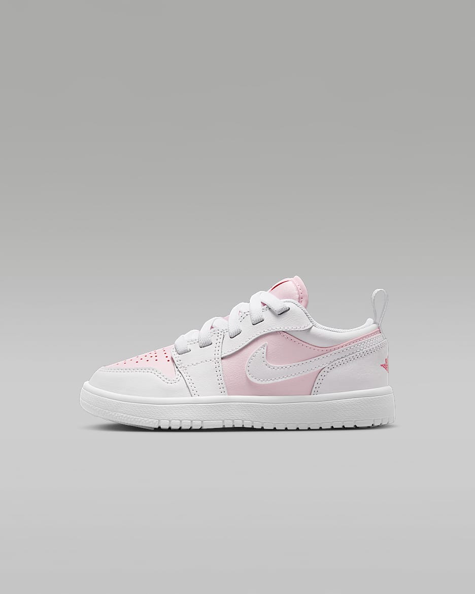 Jordan 1 Low Alt Kleuterschoenen - Pink Foam/Fire Red/Wit