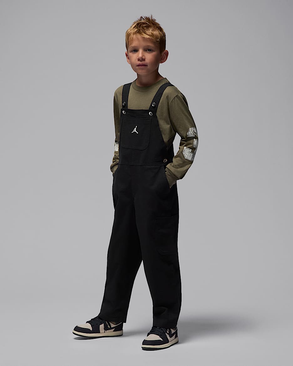 Jordan MVP Little Kids' 2-Piece Overalls Set - Black