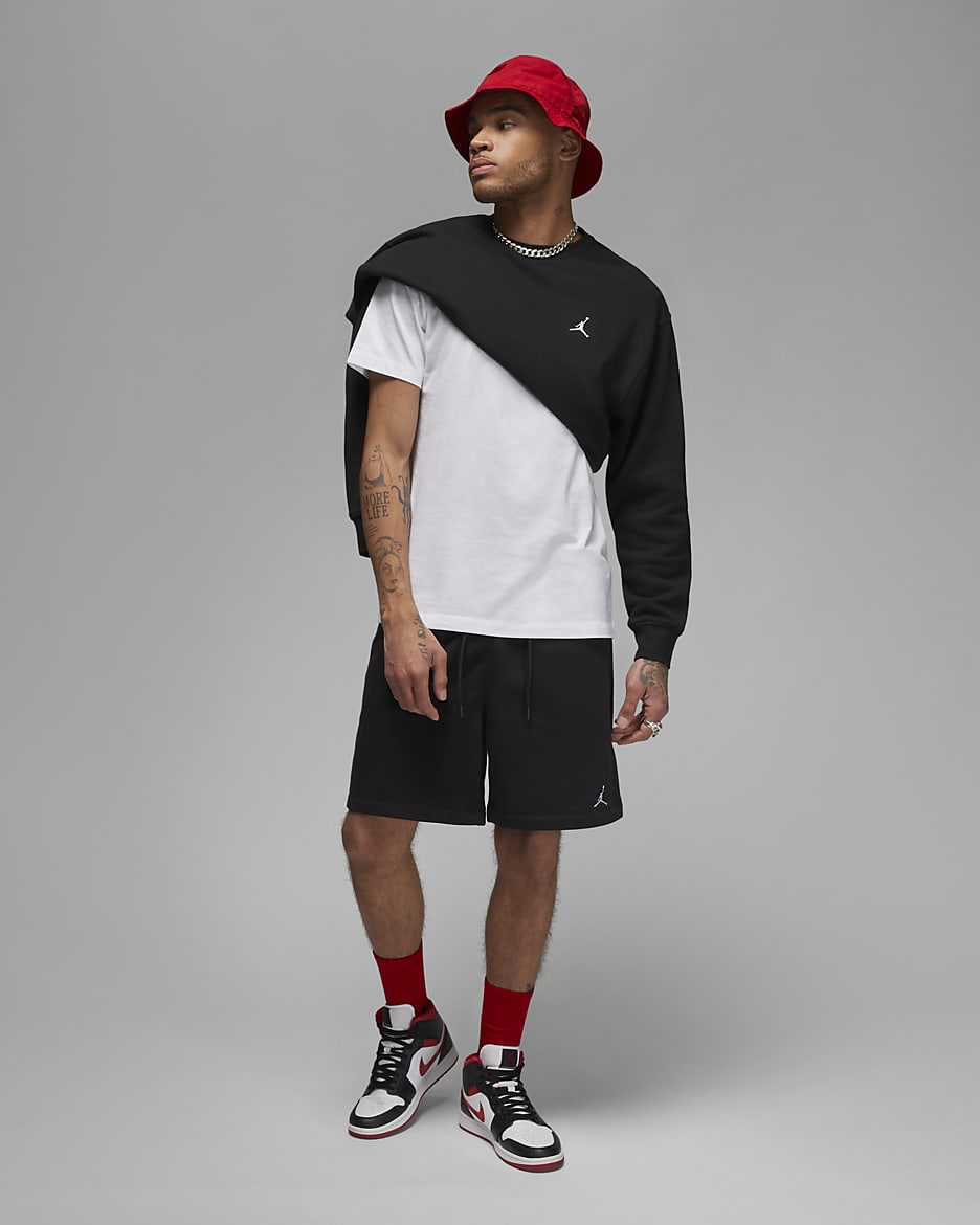 Jordan Brooklyn Fleece Men's Shorts - Black/White