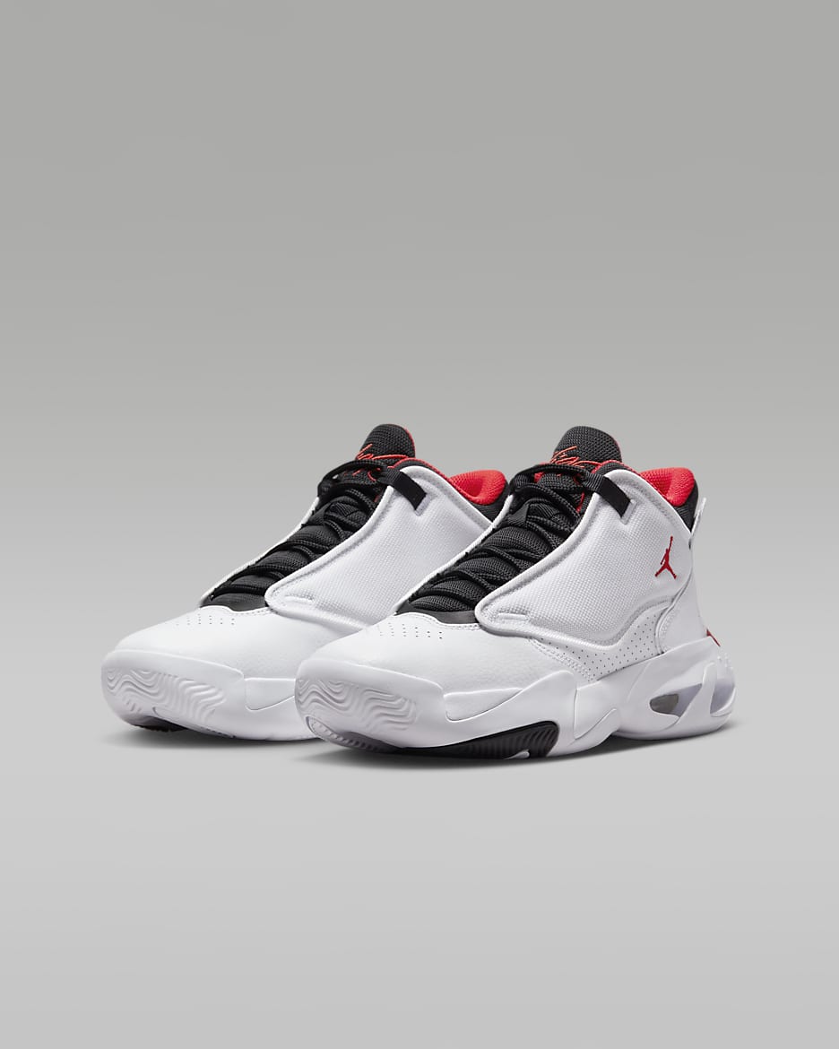 Jordan Max Aura 4 Older Kids' Shoes - White/Black/University Red