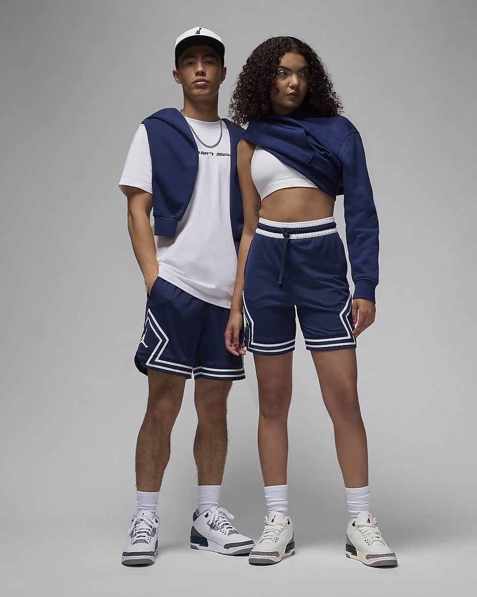 Jordan Dri-FIT Sport Diamond Shorts - Midnight Navy/White/White