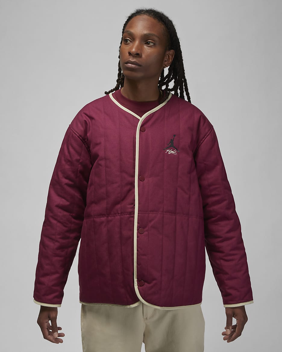 Jordan Flight Heritage Men's Liner Jacket - Cherrywood Red/Rattan