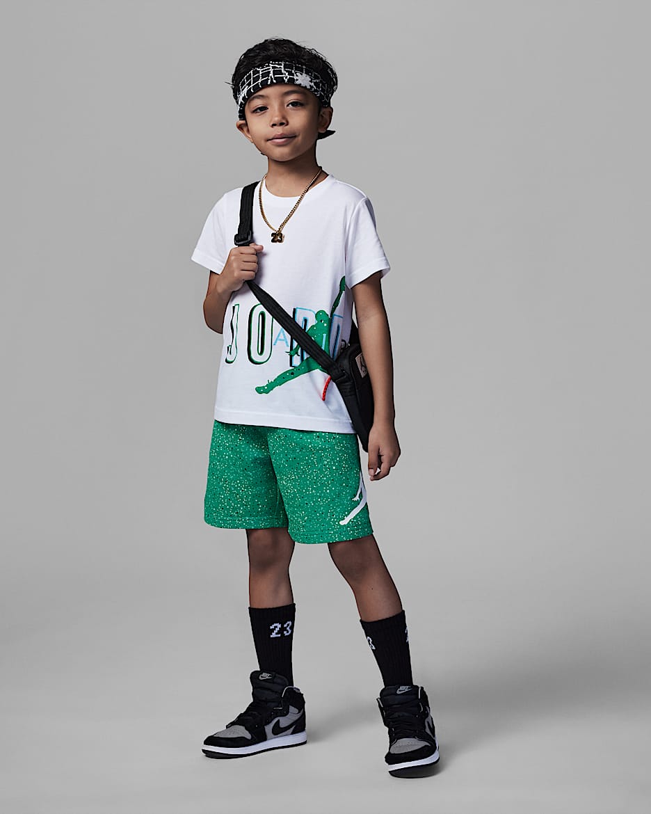 Jordan Little Kids' T-Shirt and Shorts Set - Lucky Green