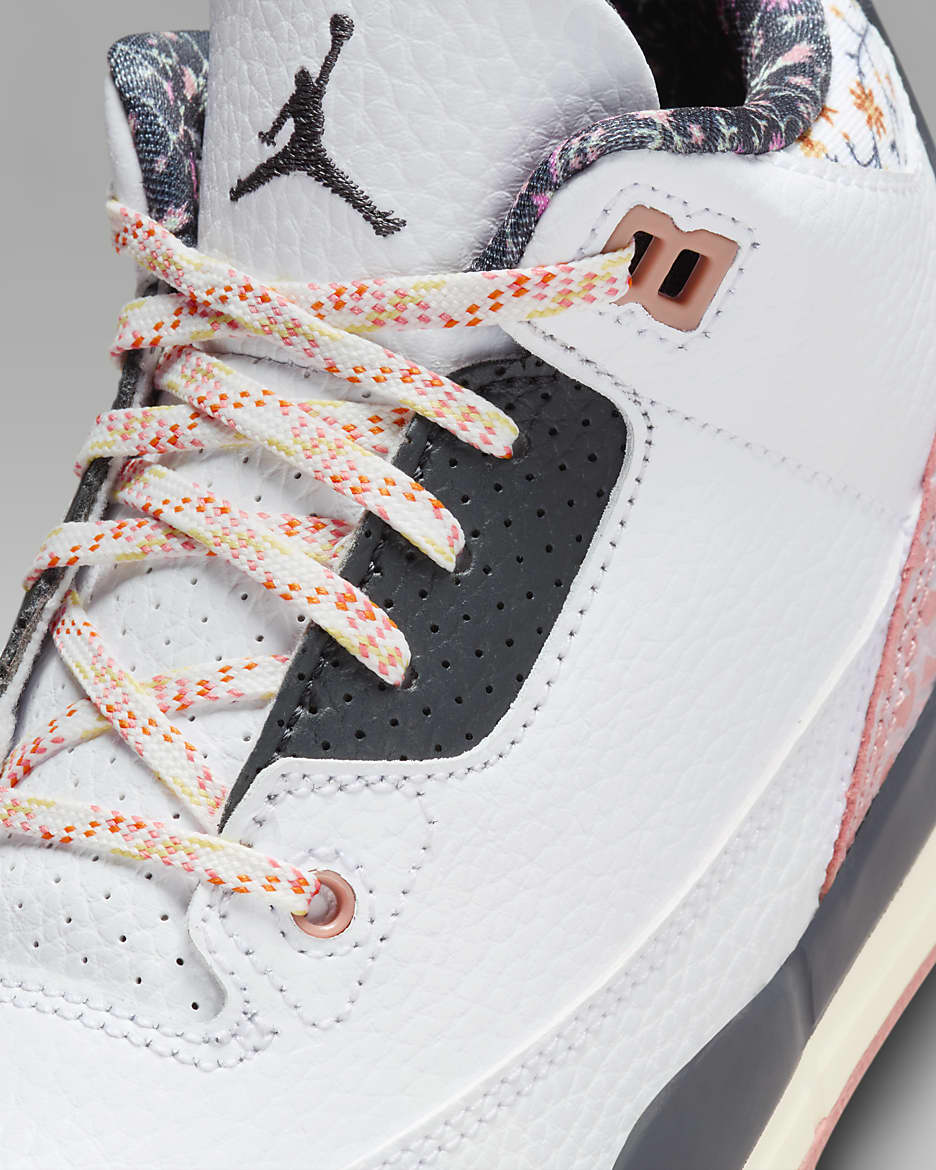 Jordan 3 Retro 'Ivory' Younger Kids' Shoes - White/Red Stardust/Sail/Anthracite