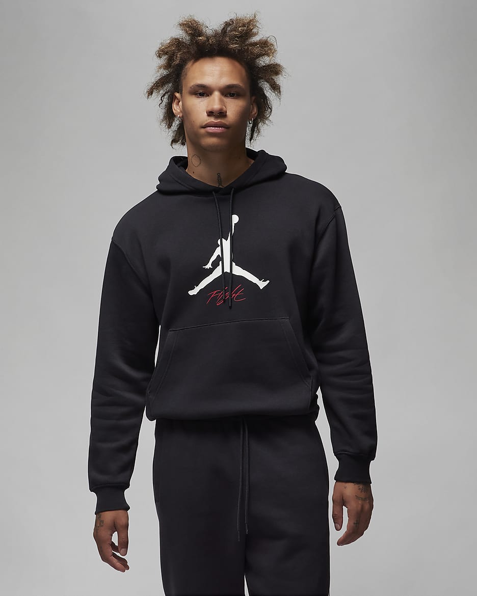 Jordan Essentials Men's Fleece Hoodie - Black/White