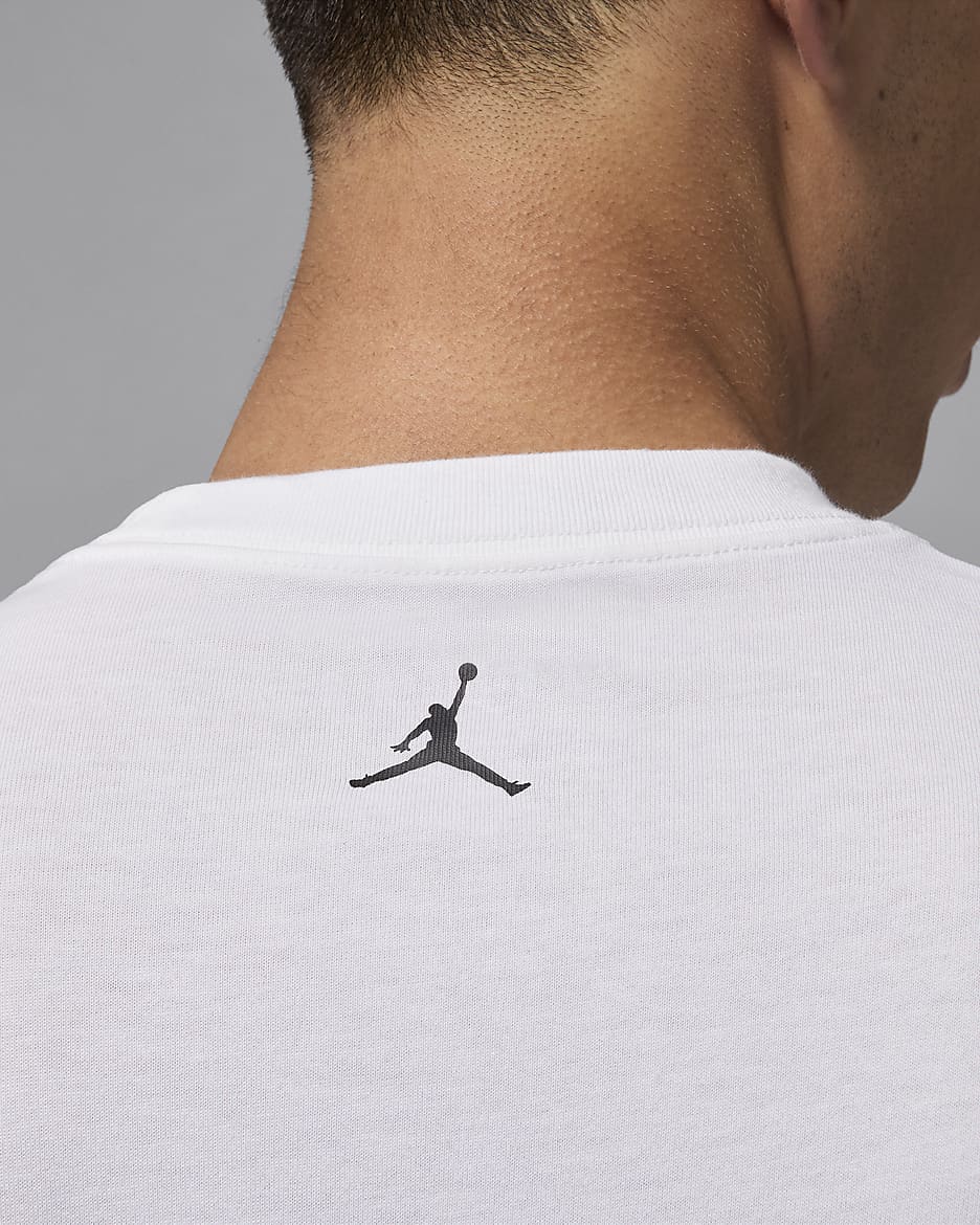 Ανδρικό κοντομάνικο T-Shirt Jordan - Λευκό/Μαύρο